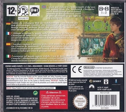 The Spiderwick Chronicles - Nintendo DS (A Grade) (Genbrug)